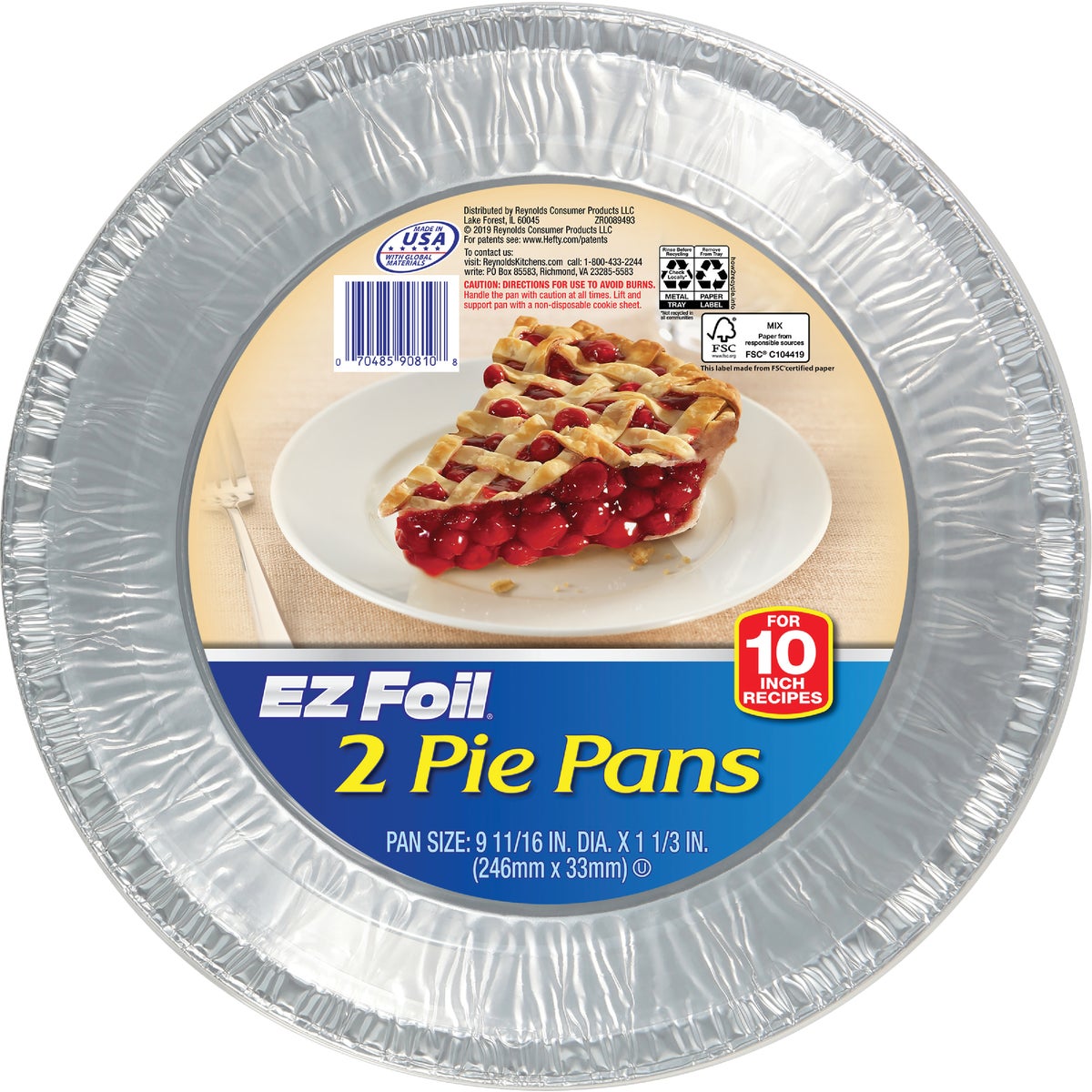 EXTRA LARGE PIE PAN - 90810 by Pactiv/ez Foil