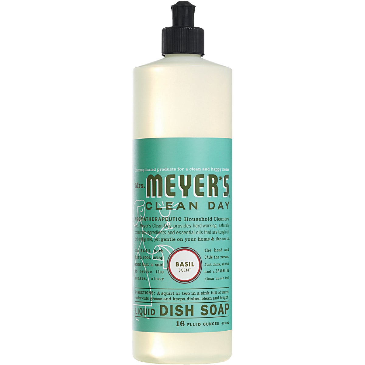 16OZ BASIL LIQ DISH SOAP - 14103 by Mrs Meyers Clean Day