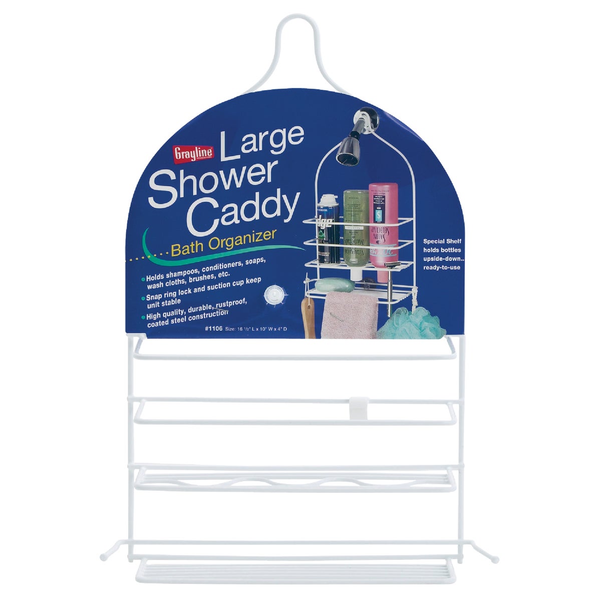 LARGE SHOWER CADDY - 41106 by Panacea    Grayline