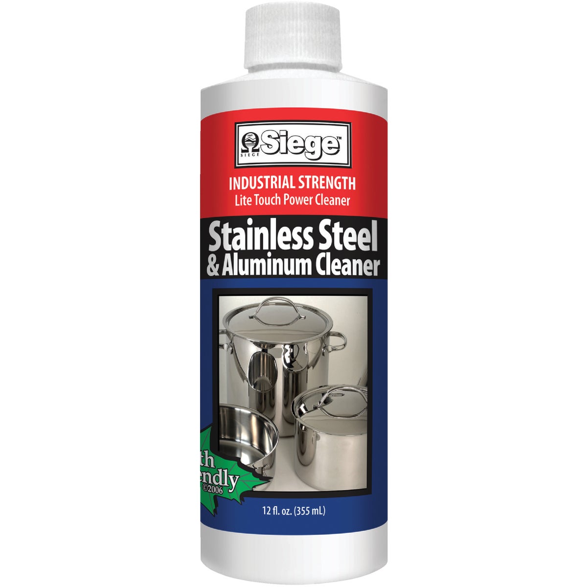 12OZ ALUM/SS CLEANER - 762L by Siege Chemical Co