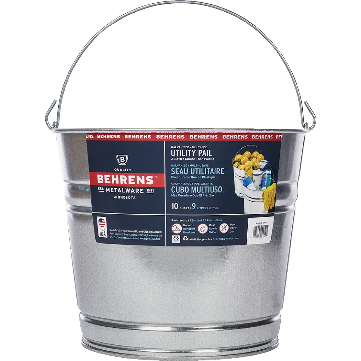 10QT GALV PAIL - 1210GS by Behrens Mfg
