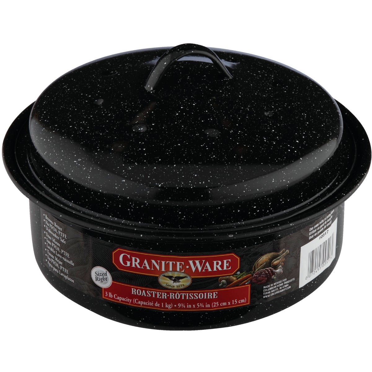 9.75X5.75 ROUND ROASTER - 0517-6 by Columbian Home Prod