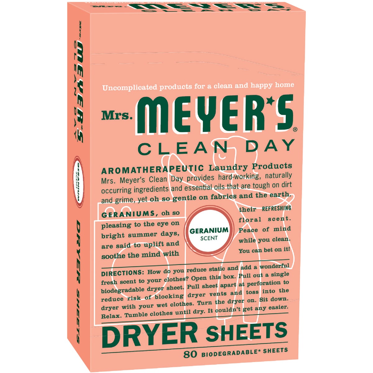 GERANIUM DRYER SHEETS - 14348 by Mrs Meyers Clean Day
