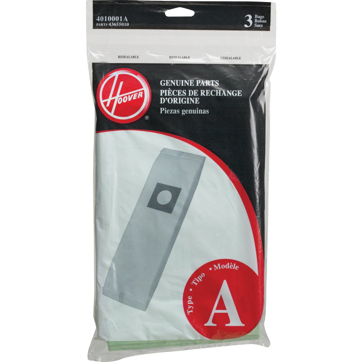TYPE A VAC CLEANER BAG - 4010001A by Hoover Co