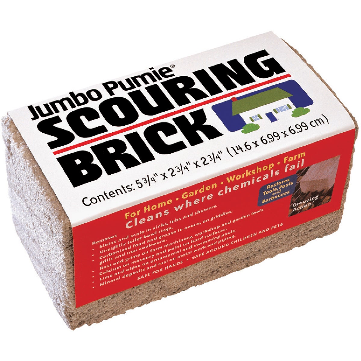 JUMBO SCOURING BRICK - JPS-12 by U S Pumice