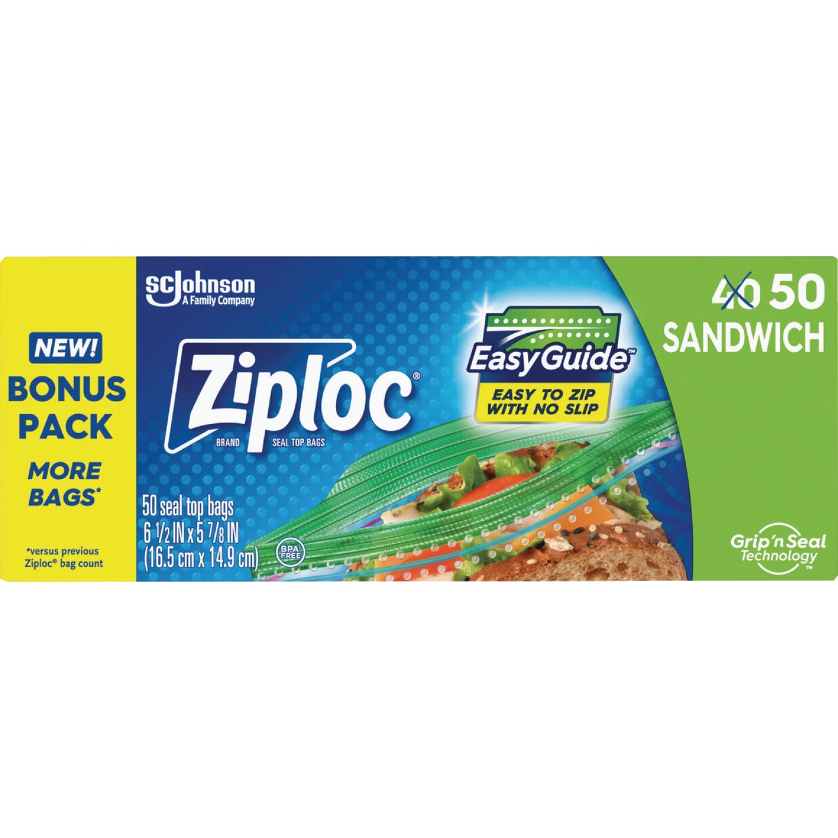 ZIPLOC SANDWICH BAG - 00390 by Sc Johnson