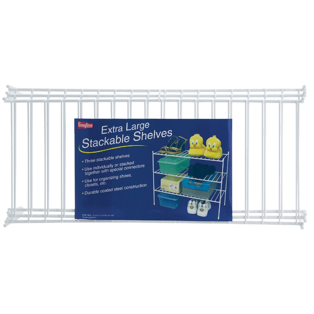 3 LRG STACKABLE SHELVES - 40186 by Panacea    Grayline