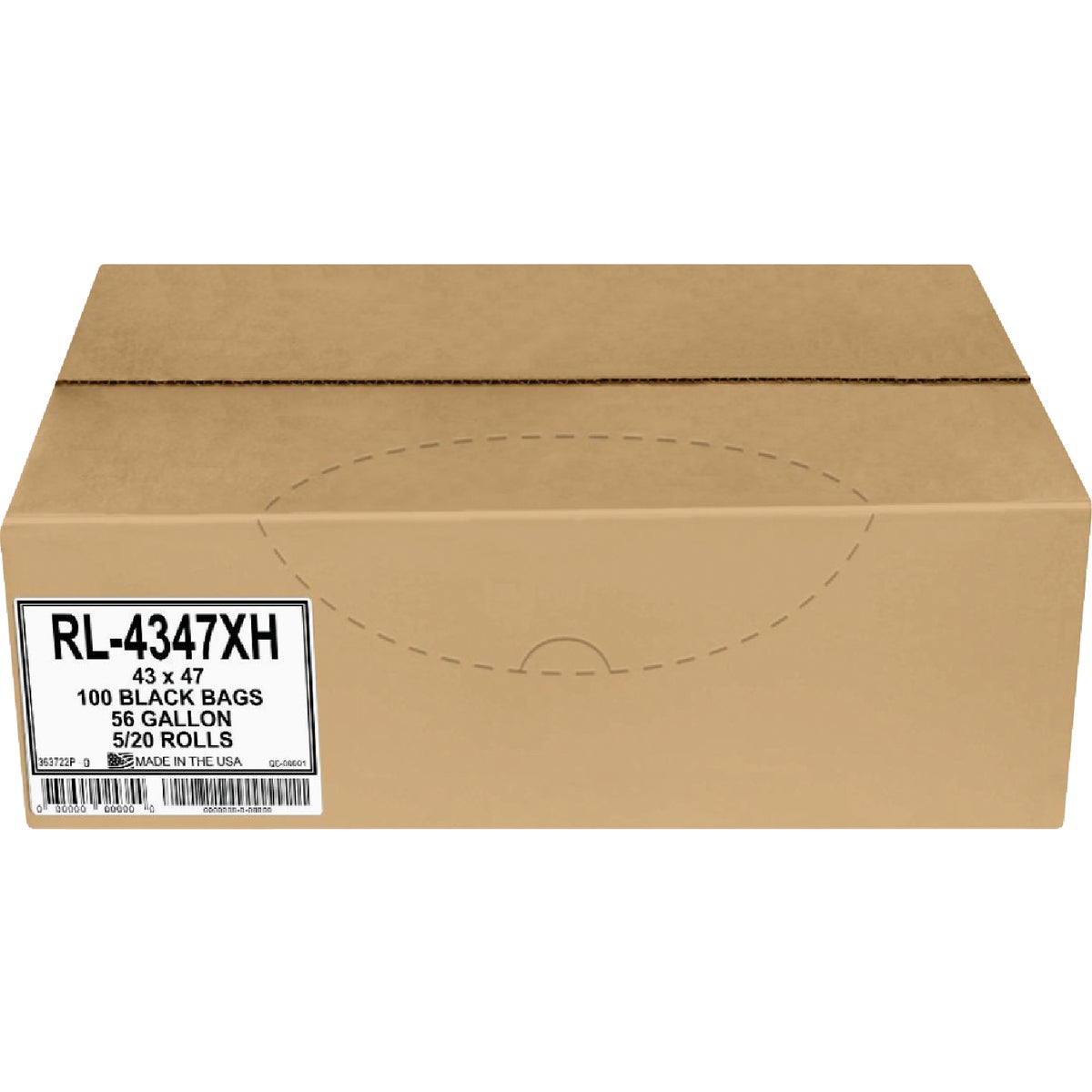 43X47 XH BLACK CAN LINER - RL-4347XH by Aluf Plastics Incom