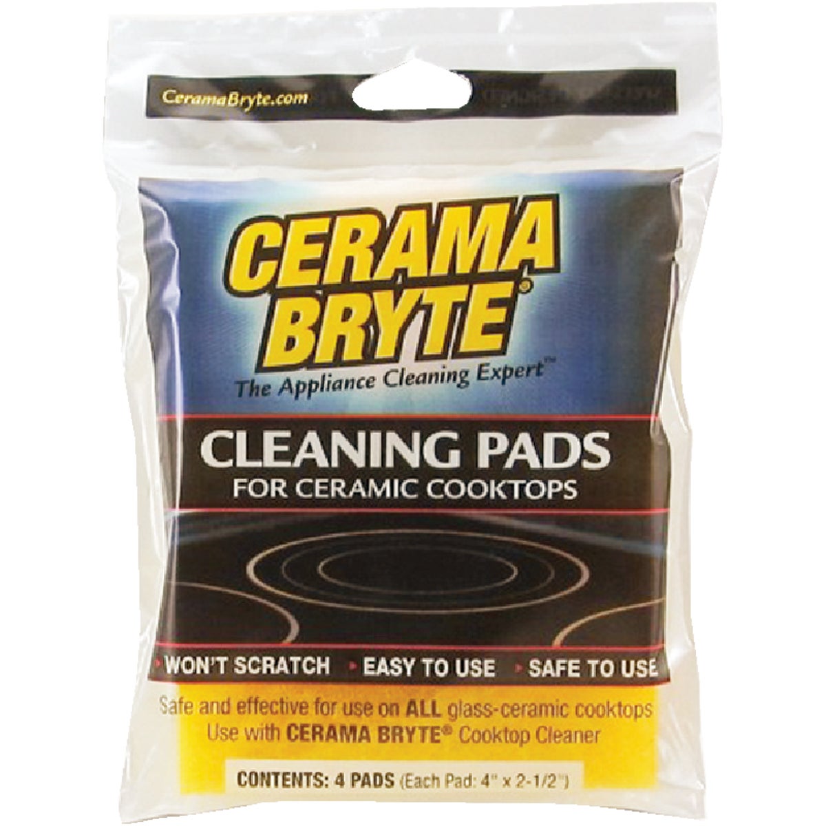 4PK COOKTOP CLEANIN PADS - 29608 by Blue Ribbon Prods