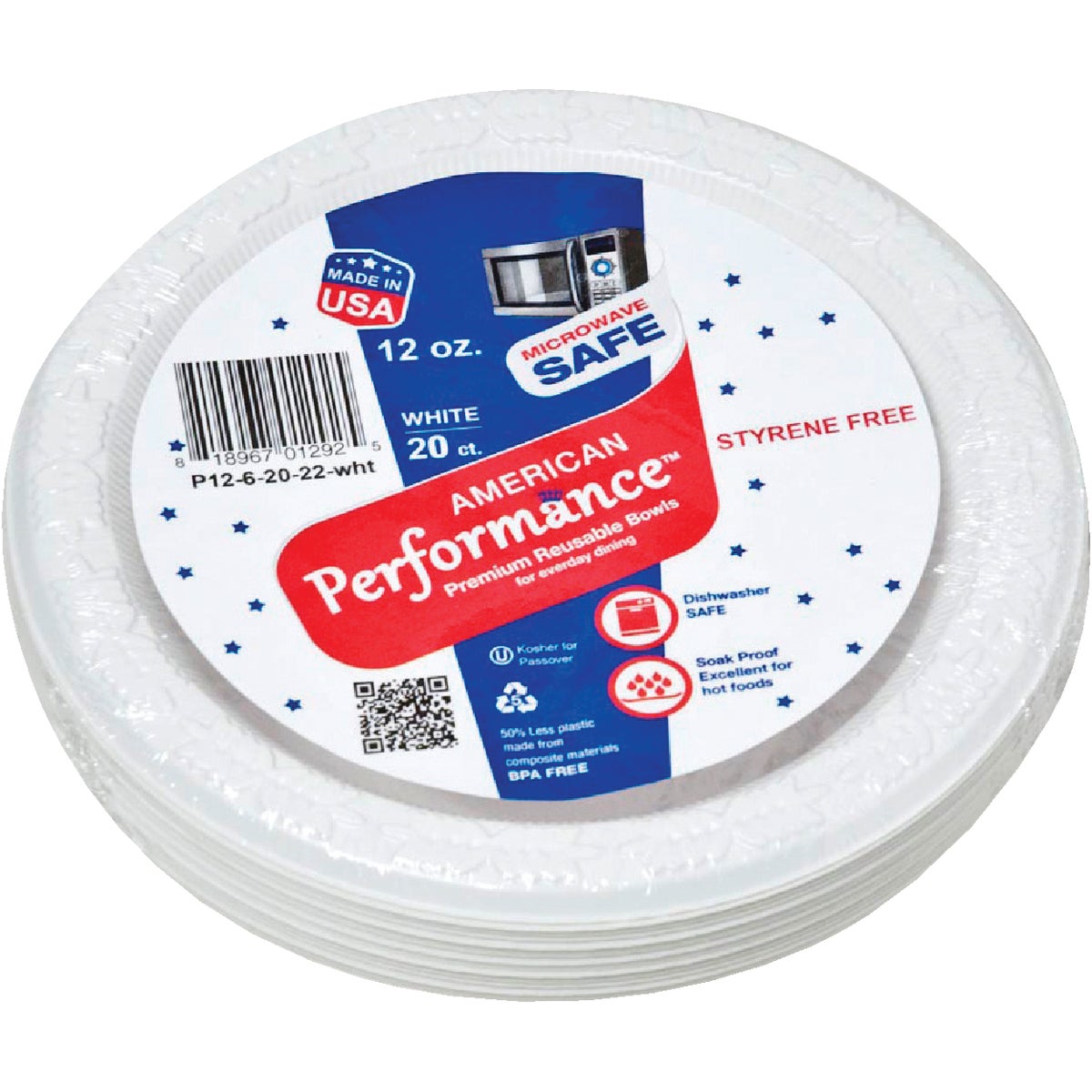 9CT 12OZ RED SOLO BOWLS - 191388 by Promotions Unlimited