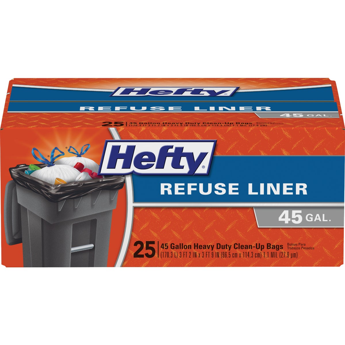 Pactiv Corp 45GAL/25CT TRASH BAGS 24527