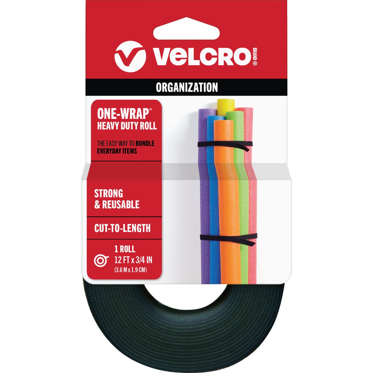 12'BLK ADHESIVE FASTENER - 90340 by Velcro Usa