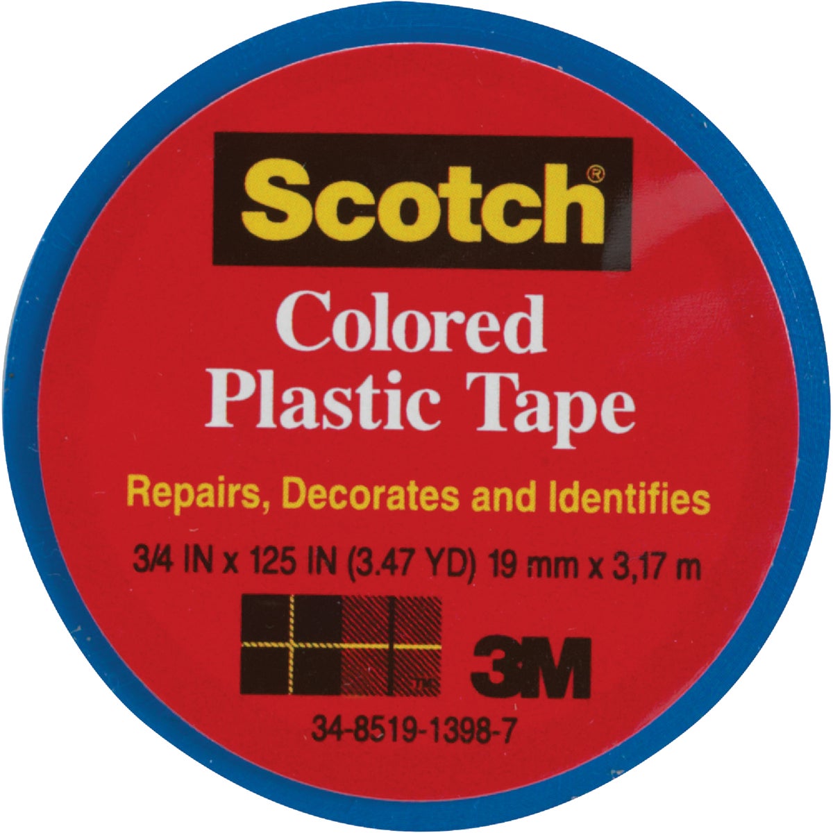 SCOTCH 3/4"BLU PLST TAPE - 190 by 3m Co