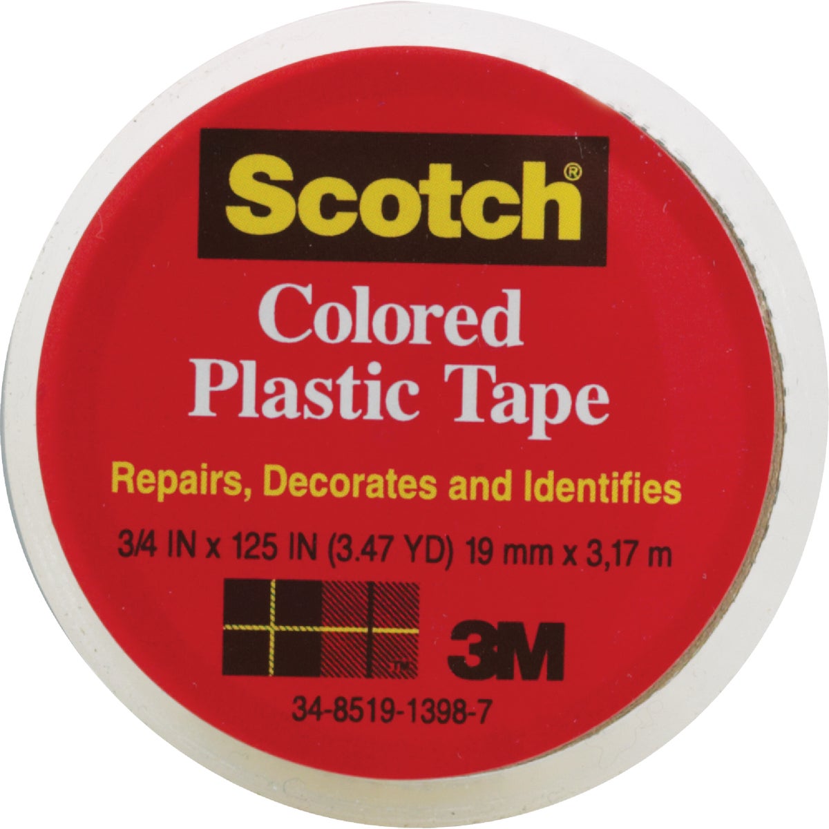 SCOTCH 3/4"CLR PLST TAPE - 190 by 3m Co