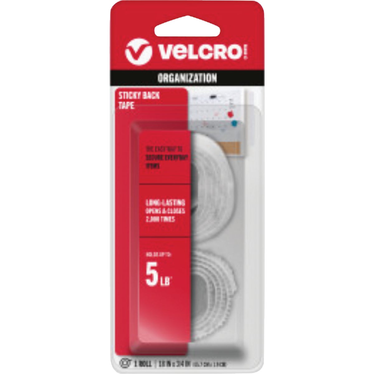 18" WHT ADHSIVE FASTENER - 90079 by Velcro Usa