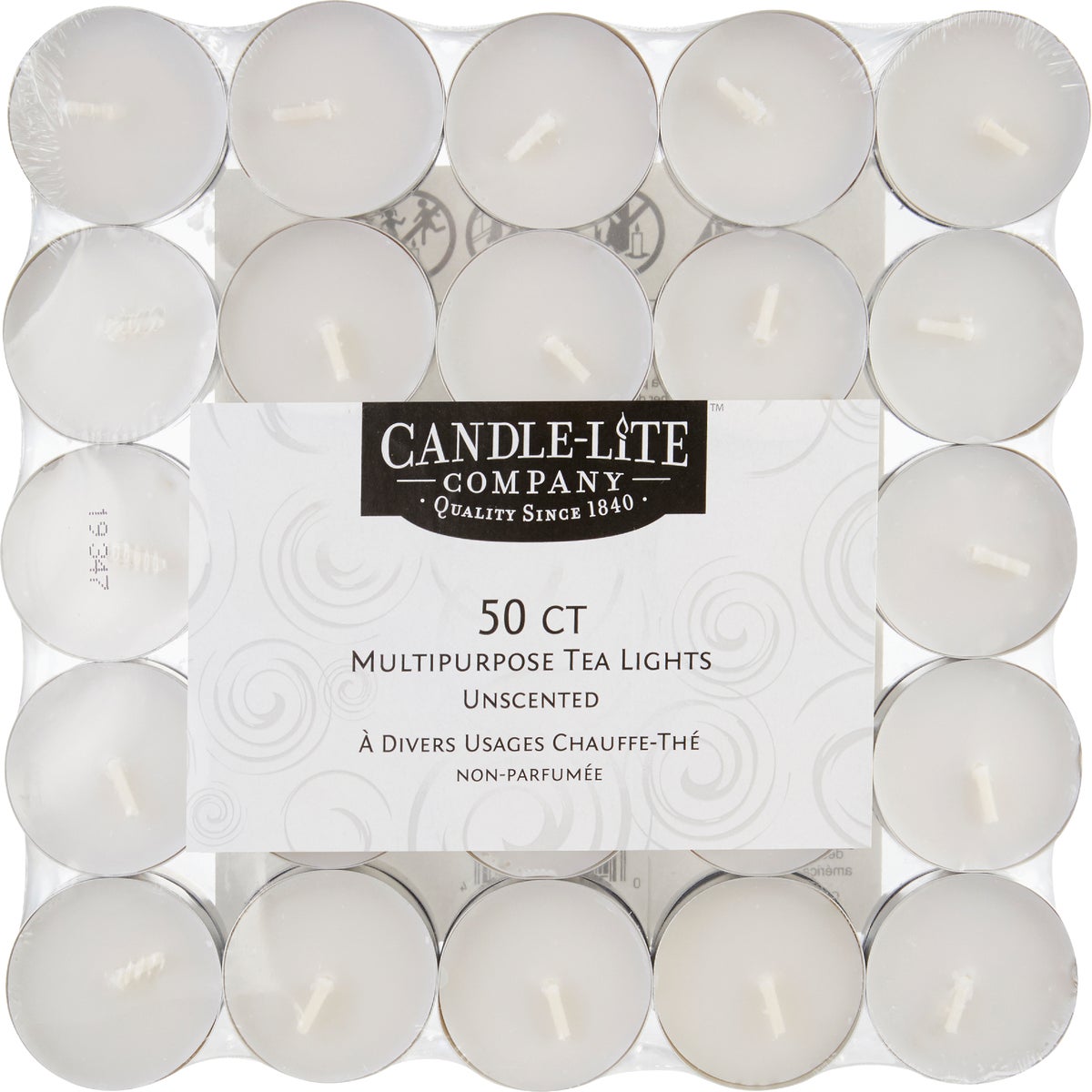 50CT UNSCNTD TEA LIGHTS - 1261595 by Candle Lite Co