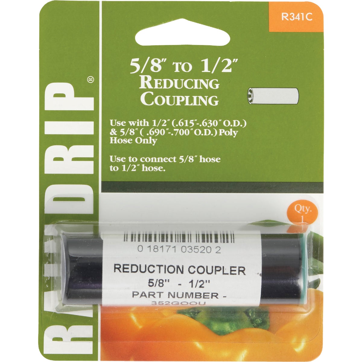 1/2-5/8" HOSE CONNECTOR - R341CT by Raindrip Inc