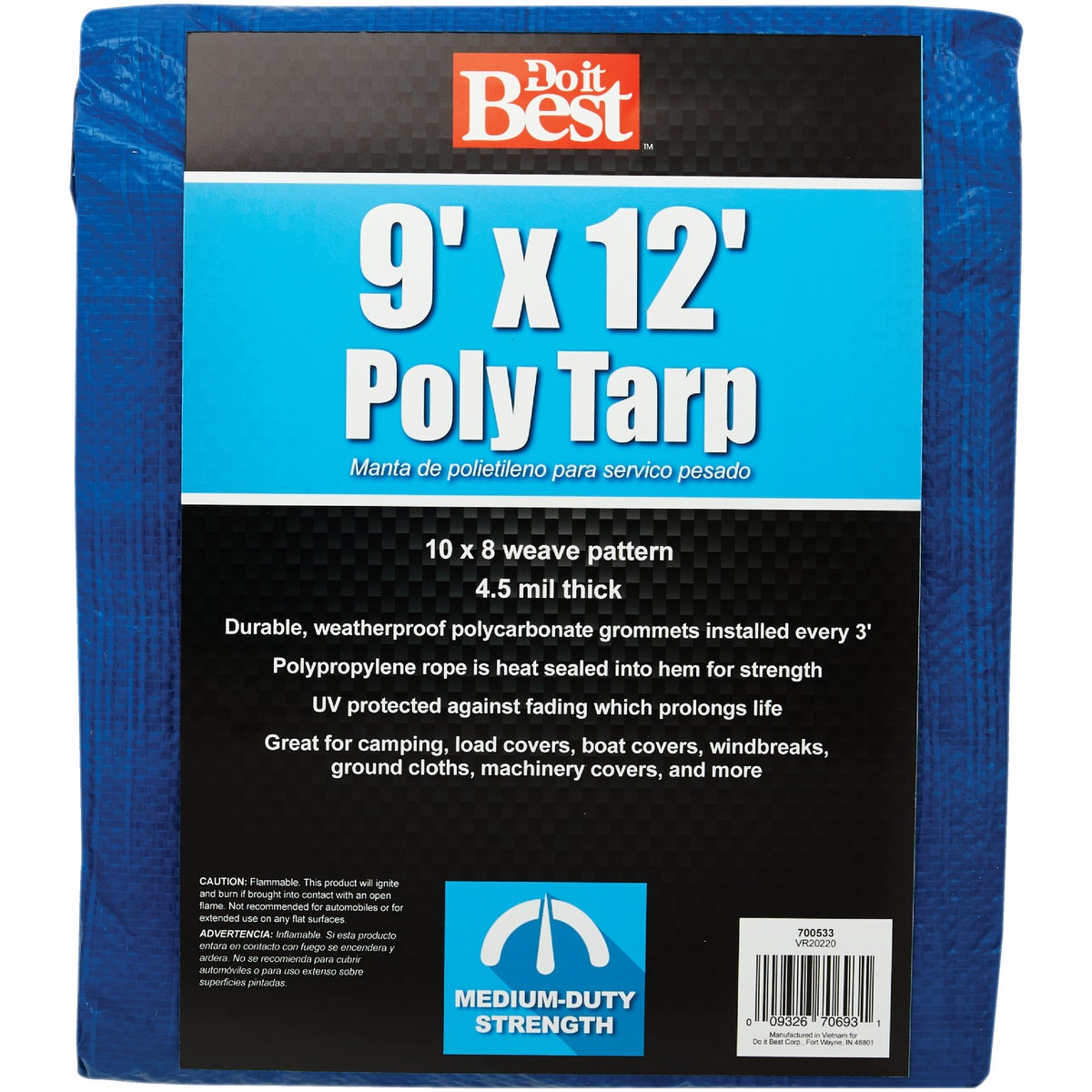9X12 BLUE MED DUTY TARP - 700533 by Do it Best