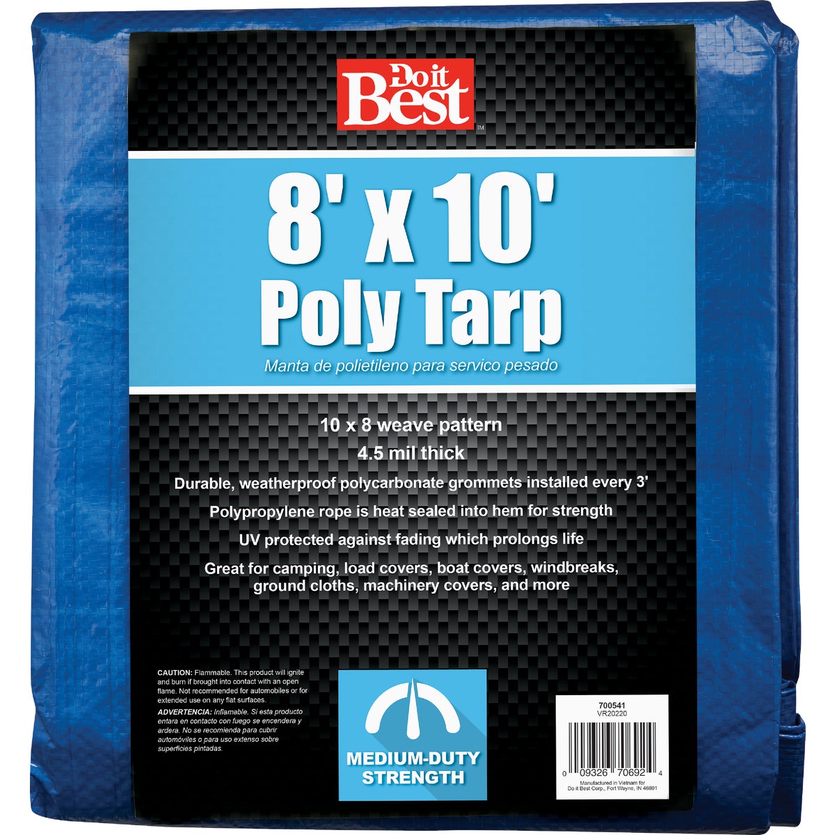8X10 BLUE MED DUTY TARP - 700541 by Do it Best
