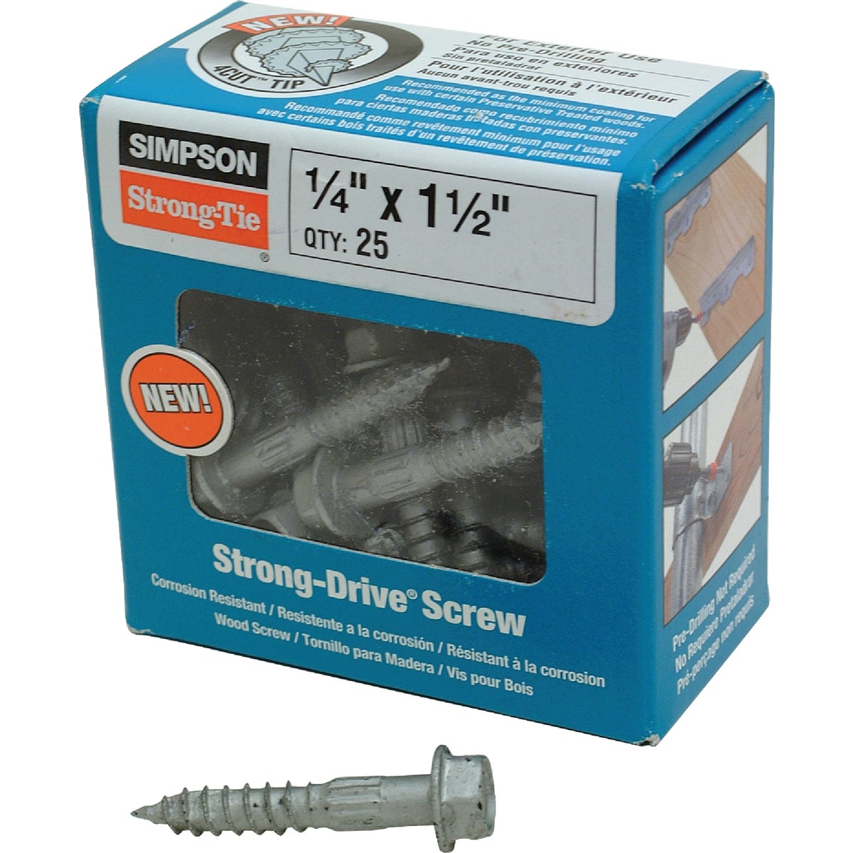 25 1/4x1-1/2 Wood Screw - SDS25112-R25 by Simpson Strong Tie