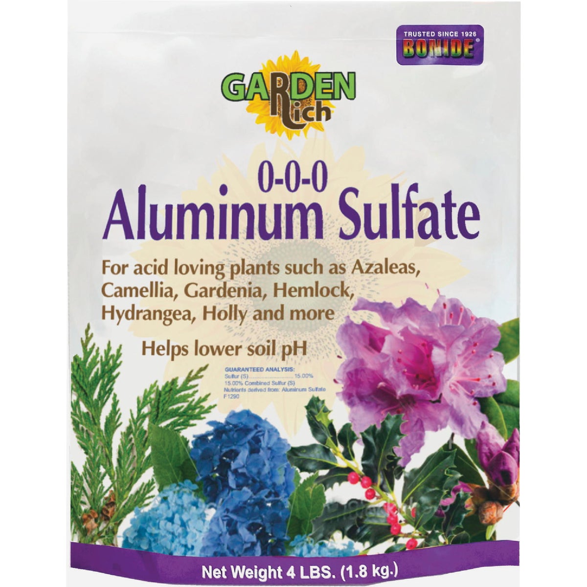 4LB ALUMINUM SULFATE - 705 by Bonide