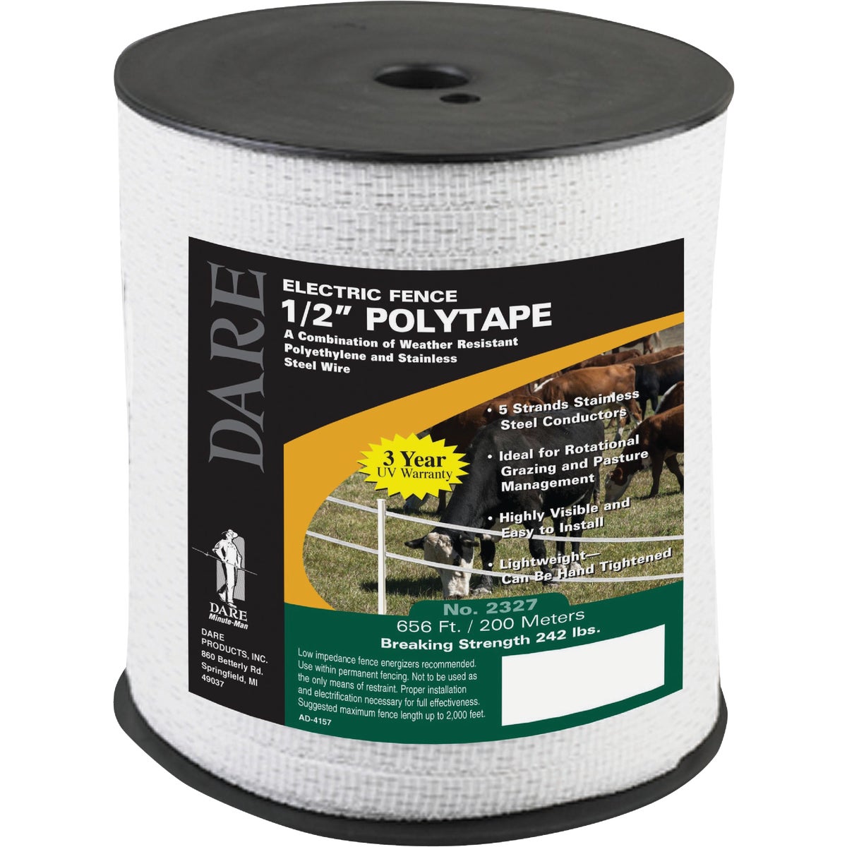 .5 200M POLY FENCE TAPE - 2327 by Dare Products Inc