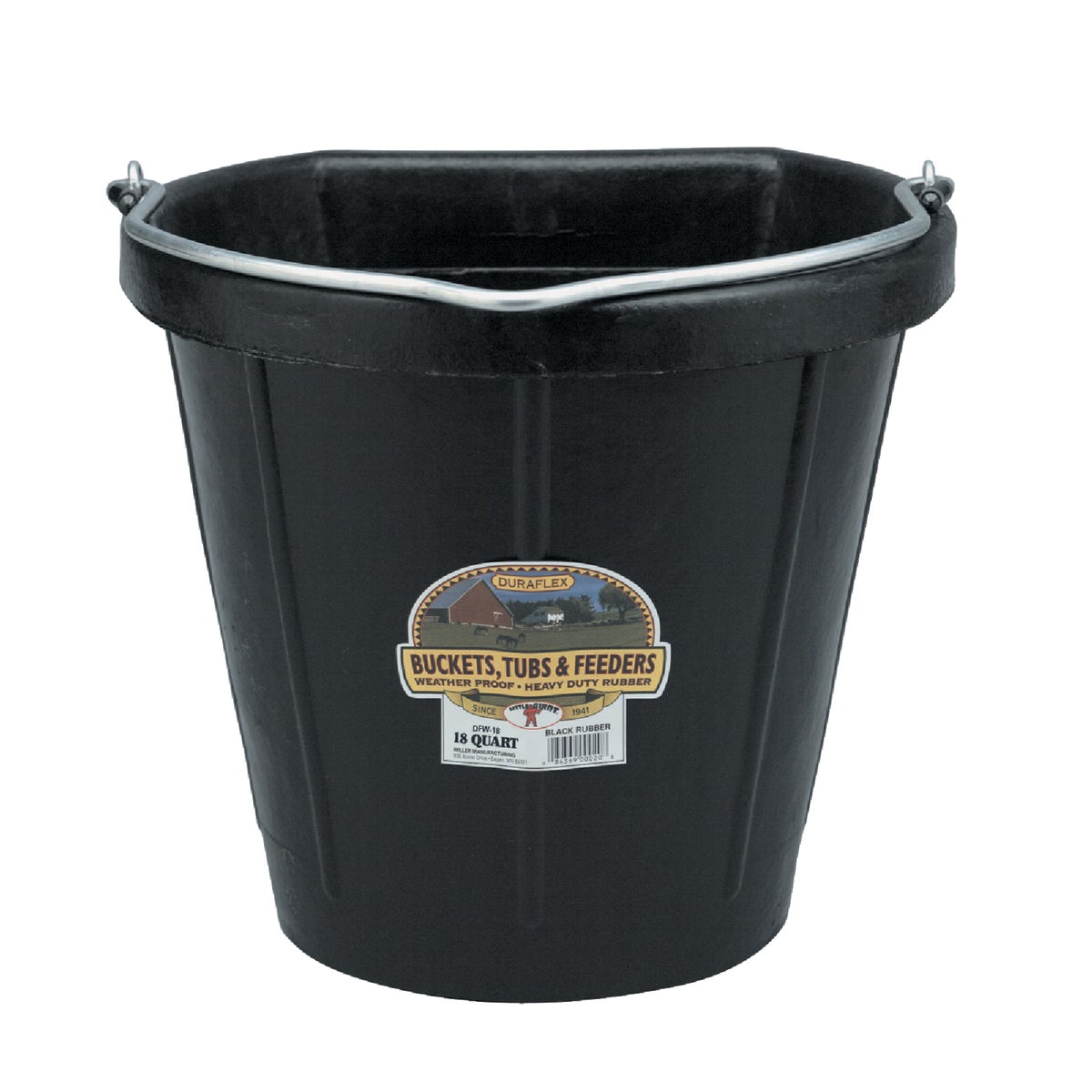 18QT FLAT BACK BUCKET - DF18FB by Miller Manufacturing