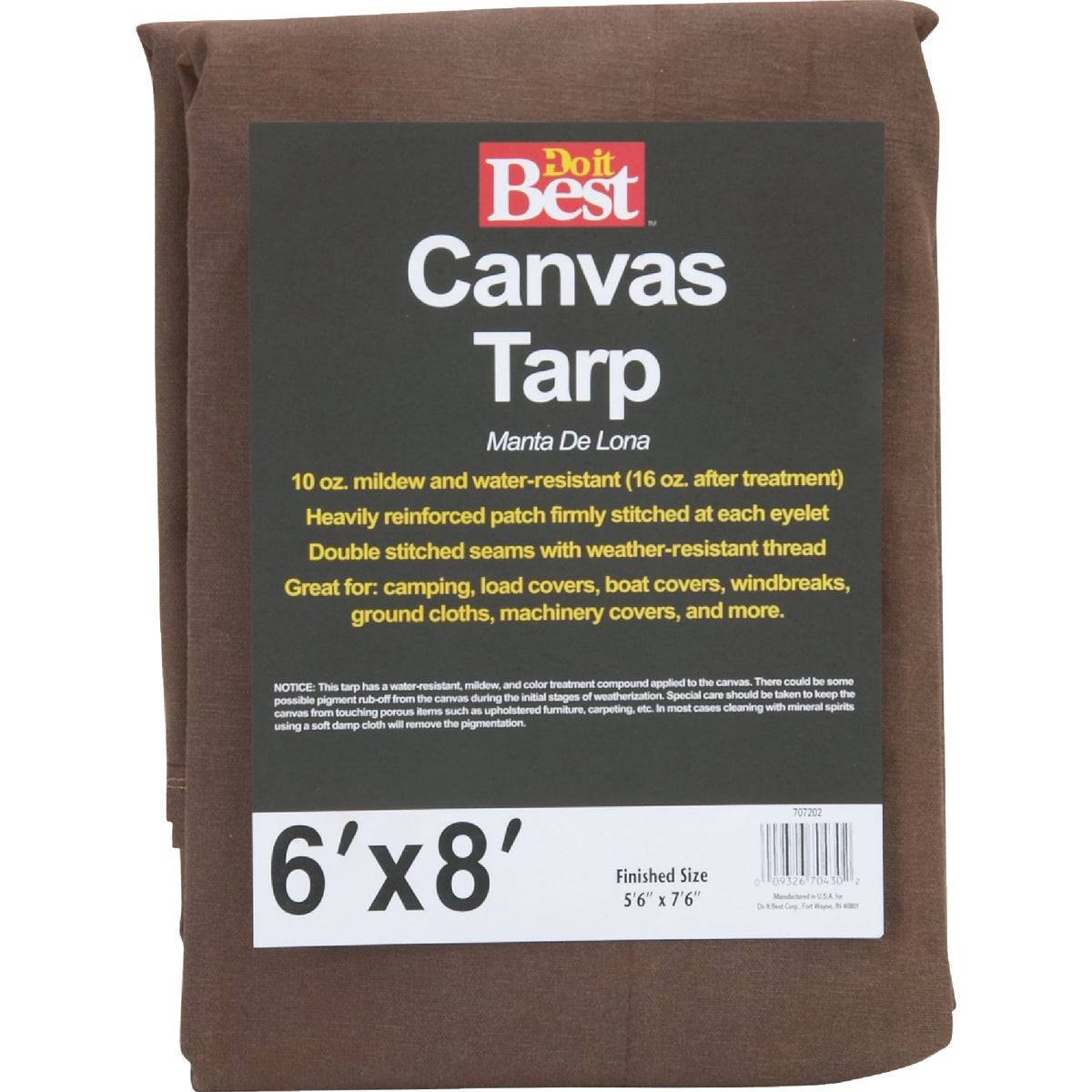 6X8-10OZ CANVAS TARP - TCR10006008T by Gosport Mfg Co