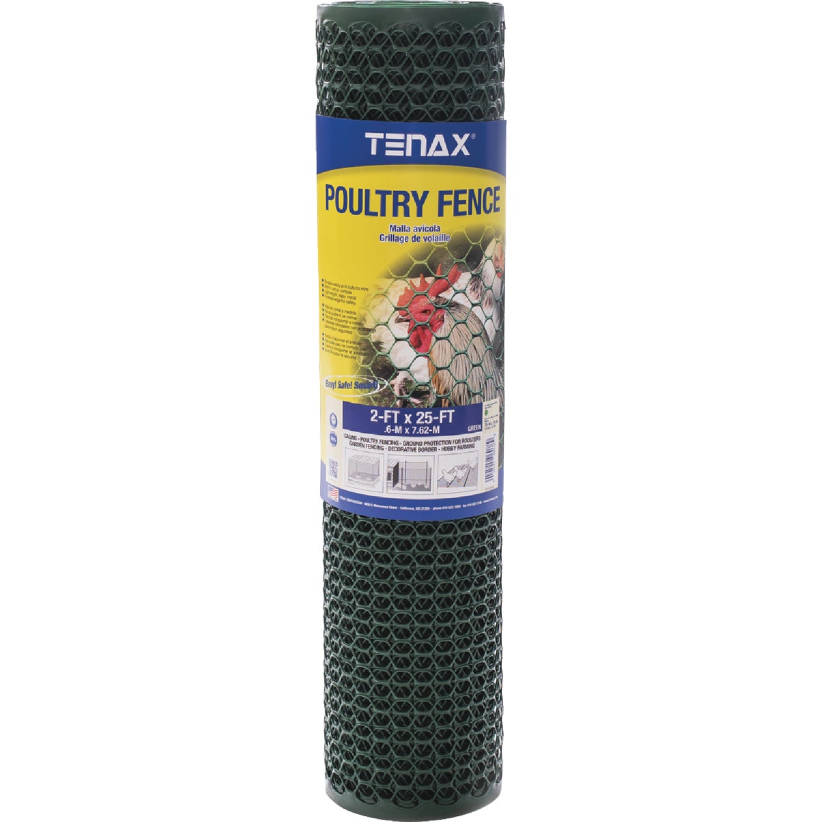 2X25 GREEN POULTRY FENCE - 060789 by Tenax Corporation