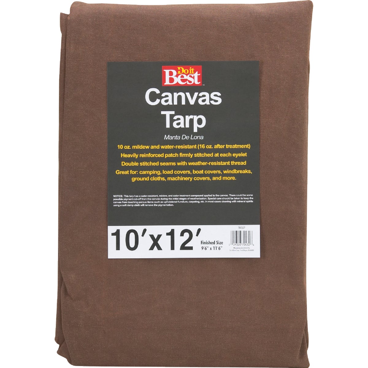 Gosport Mfg. 10X12-10OZ CANVAS TARP TCR10010012T