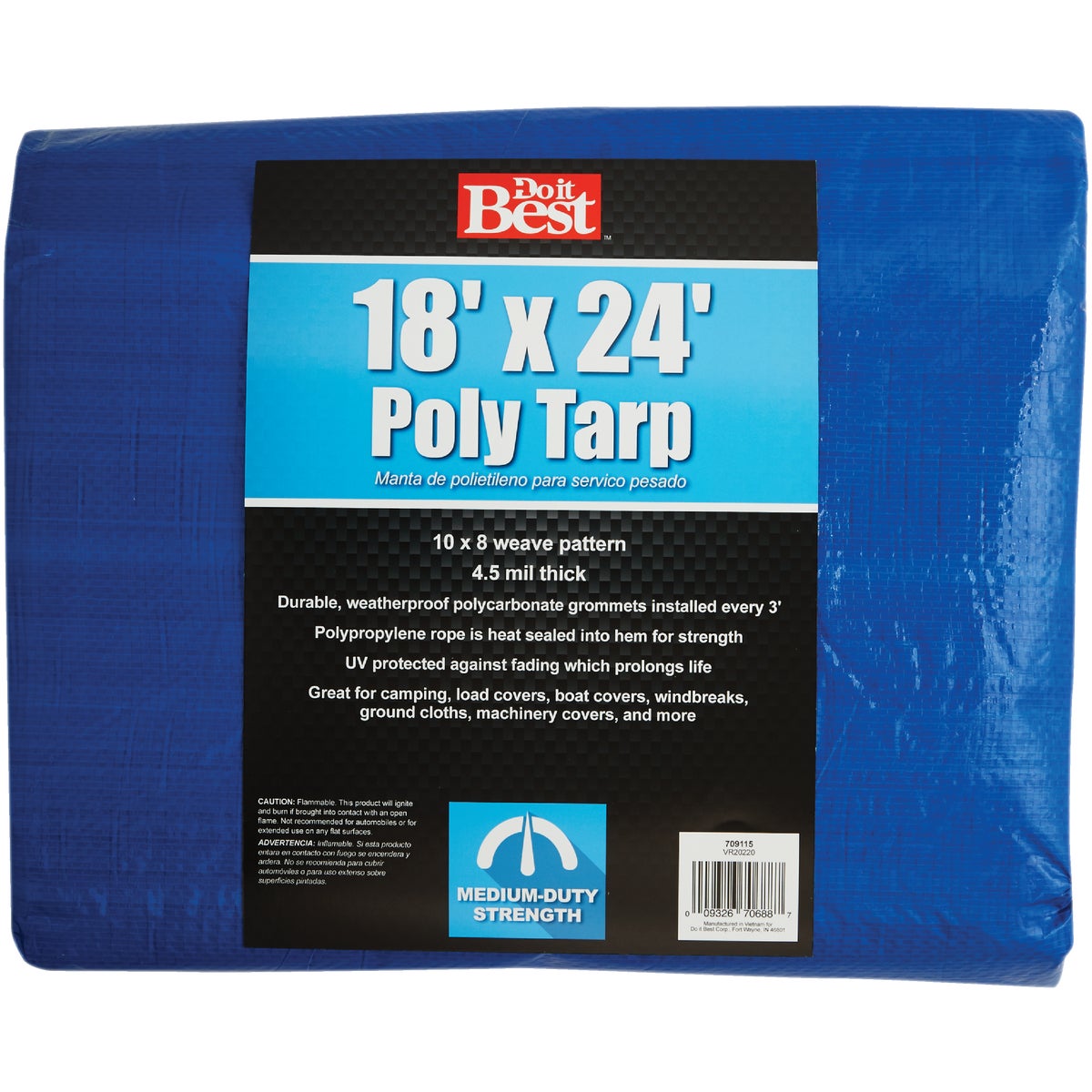 18X24 BLUE MED DUTY TARP - 709115 by Do it Best