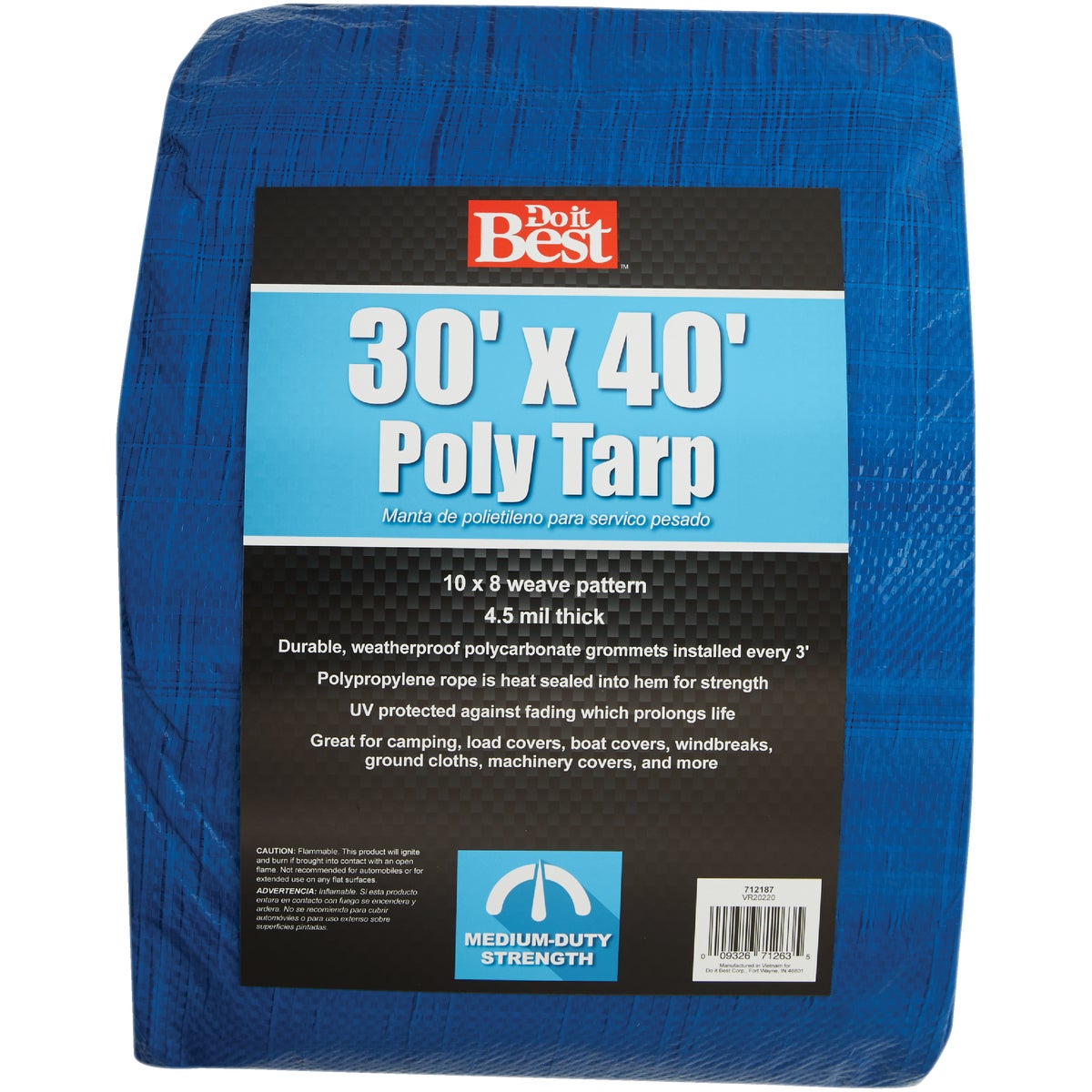 30X40 BLUE MED DUTY TARP - 712187 by Do it Best