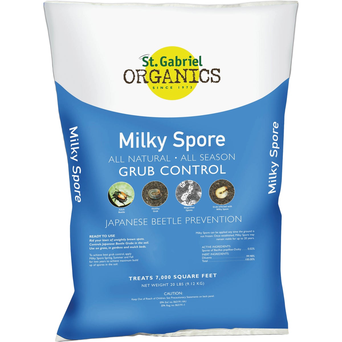 20LB MILKY SPORE - 80080-2 by St Gabriel Organics