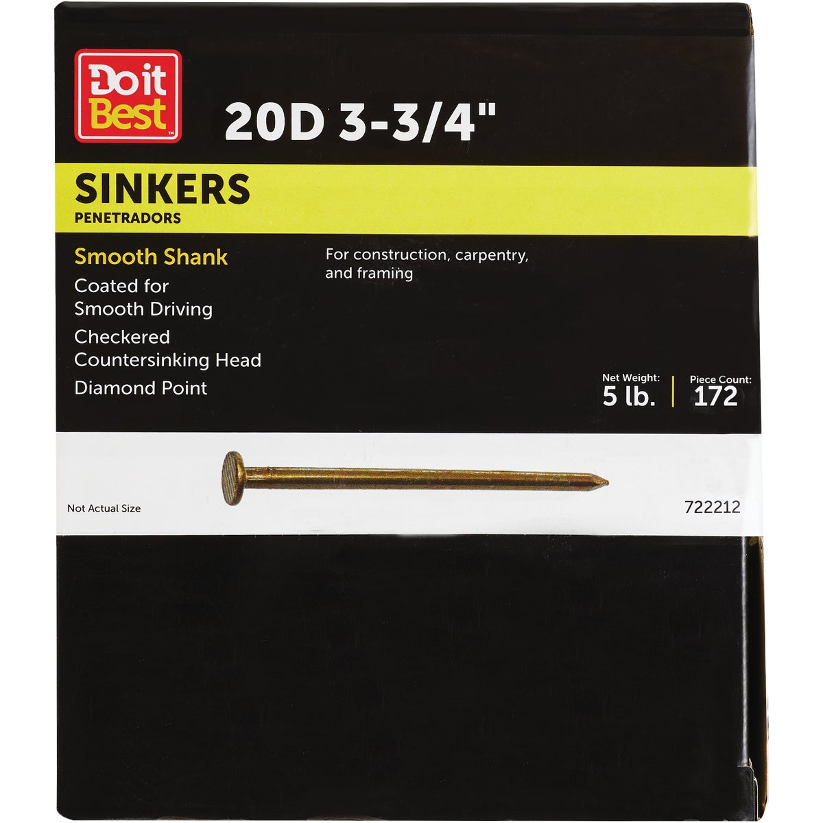 5LB 20D VC SINKER NAIL - 722212 by Primesource