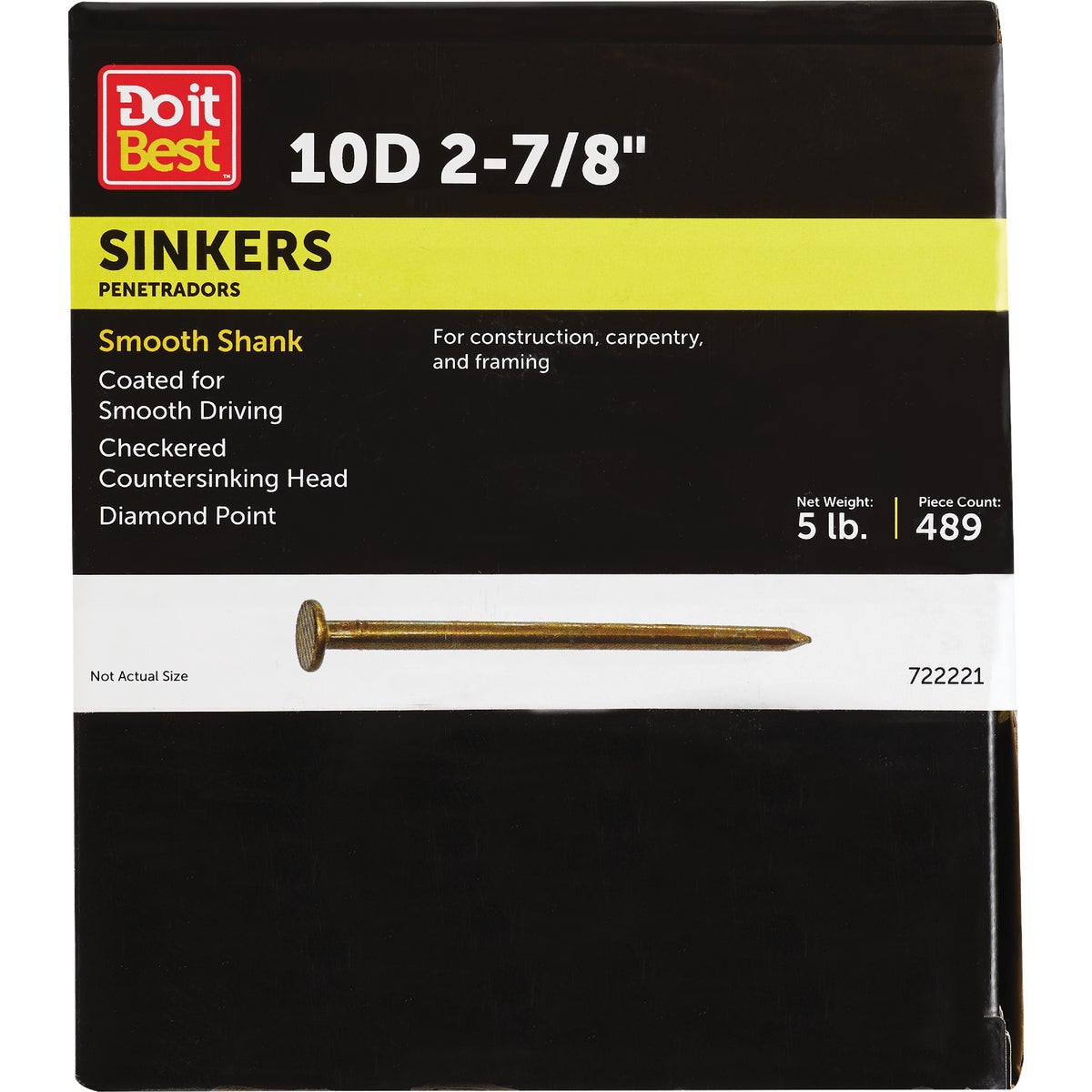 5LB 10D VC SINKER NAIL - 722221 by Primesource