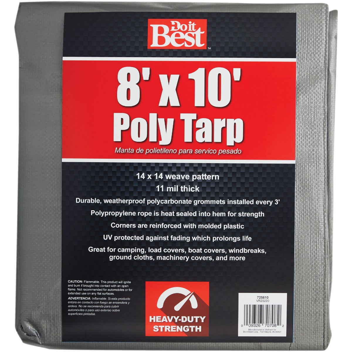 8X10 SLVR H/DUTY TARP - 725610 by Do it Best