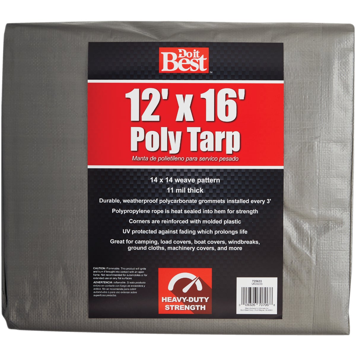 12X16 SLVR H/DUTY TARP - 725633 by Do it Best