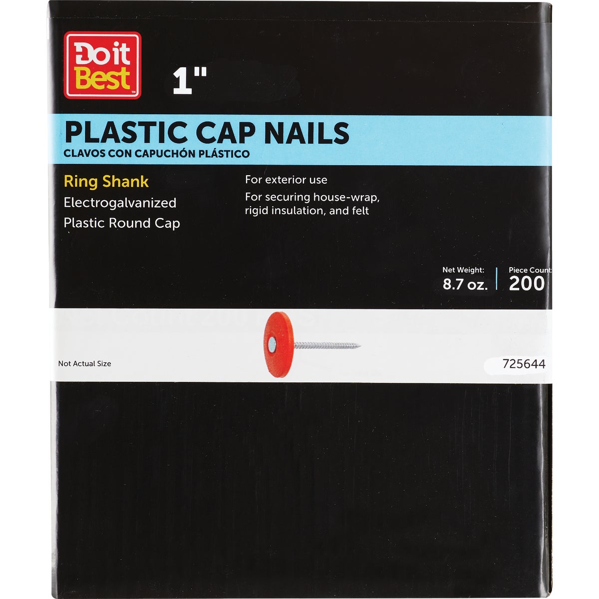 200CT 1" PLASTC CAP NAIL - 725644 by Primesource