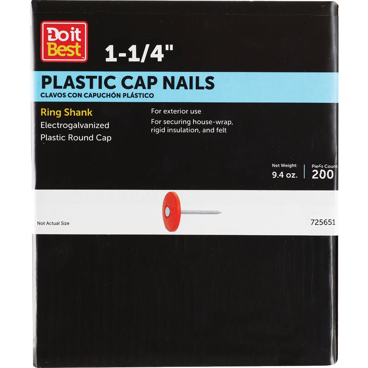 200CT 1-1/4" PL CAP NAIL - 725651 by Primesource