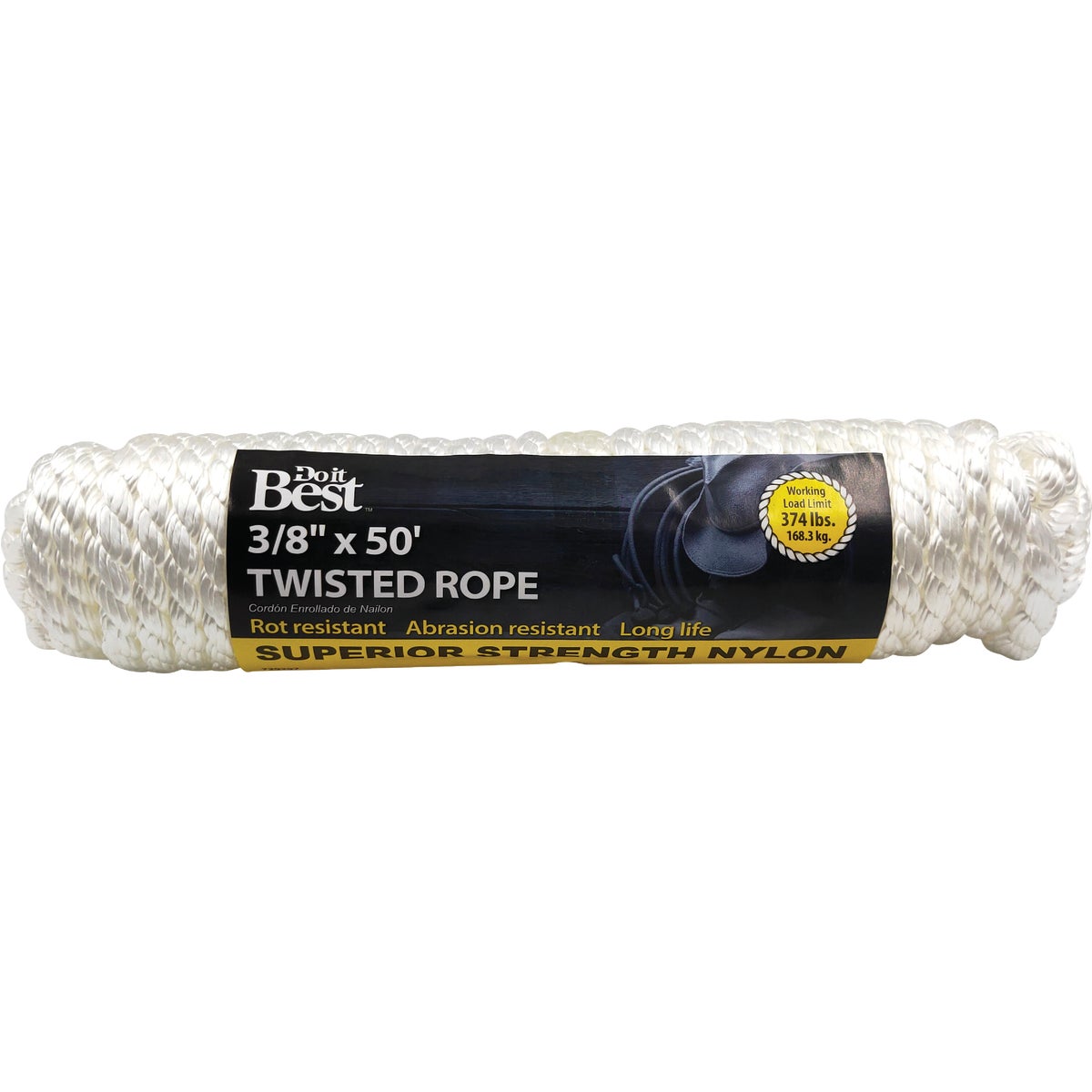 3/8"X50' NYL TWIST ROPE - 729297 by Do it Best