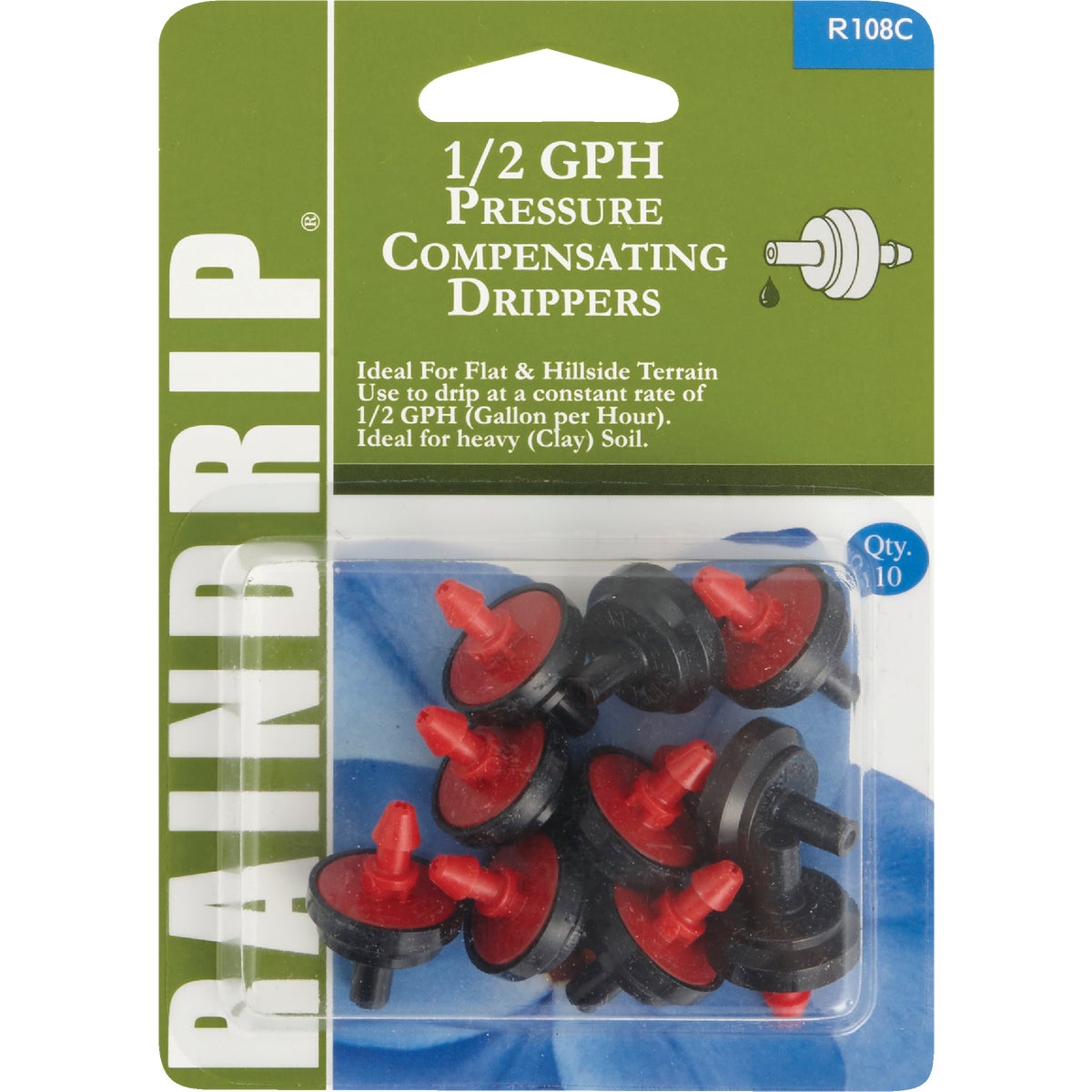 HALF GPH DRIPPER - R108CT by Raindrip Inc