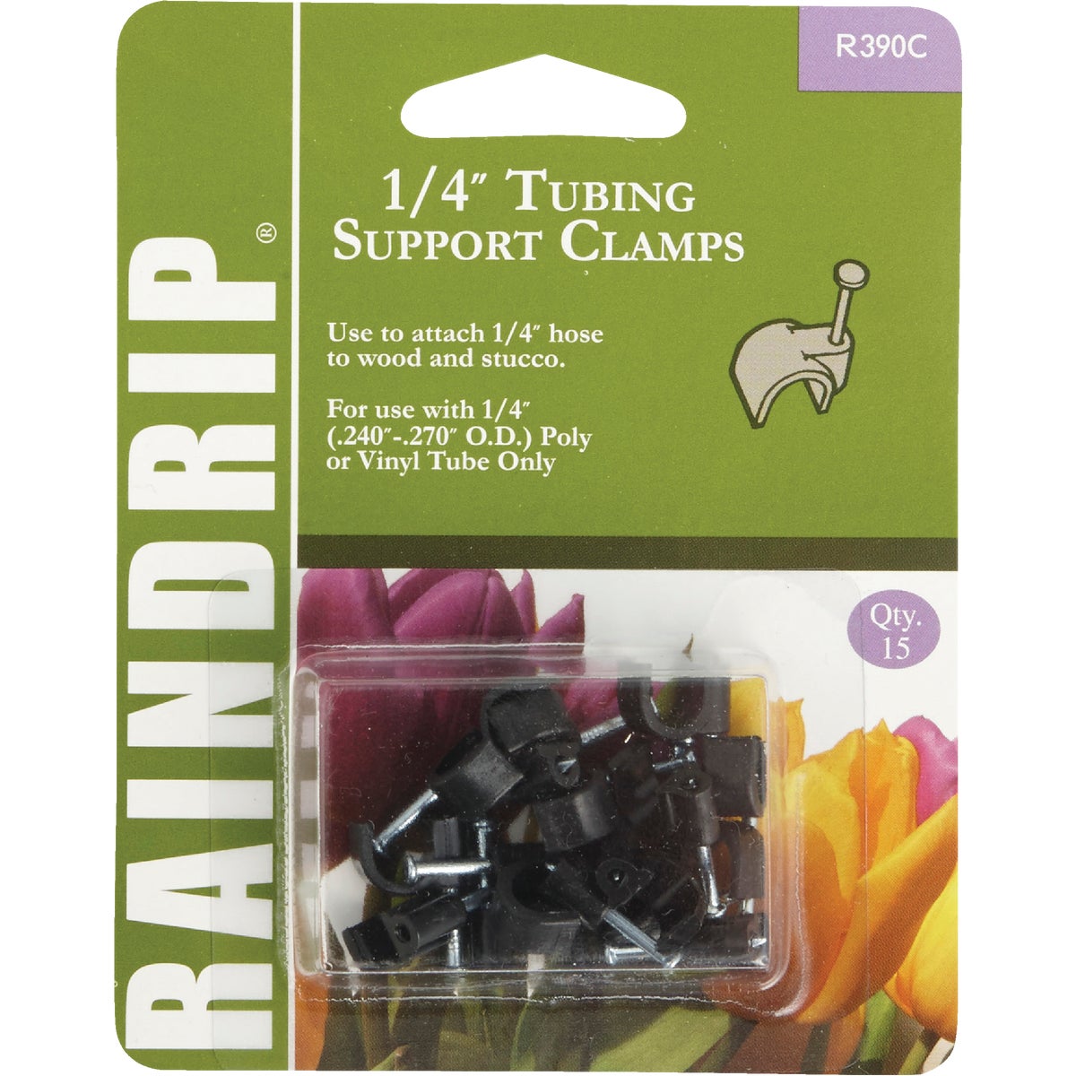 SUPPORT CLAMP 1/4" - R390C by Raindrip Inc