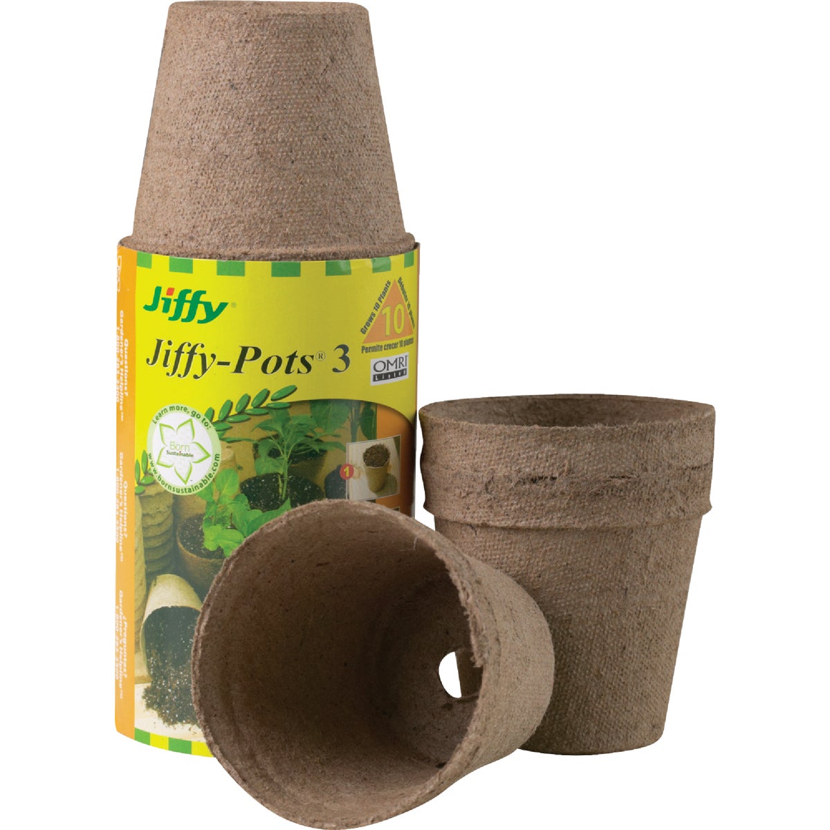 10PK 3" ROUND PEAT POTS - JP310 by Plantation Products