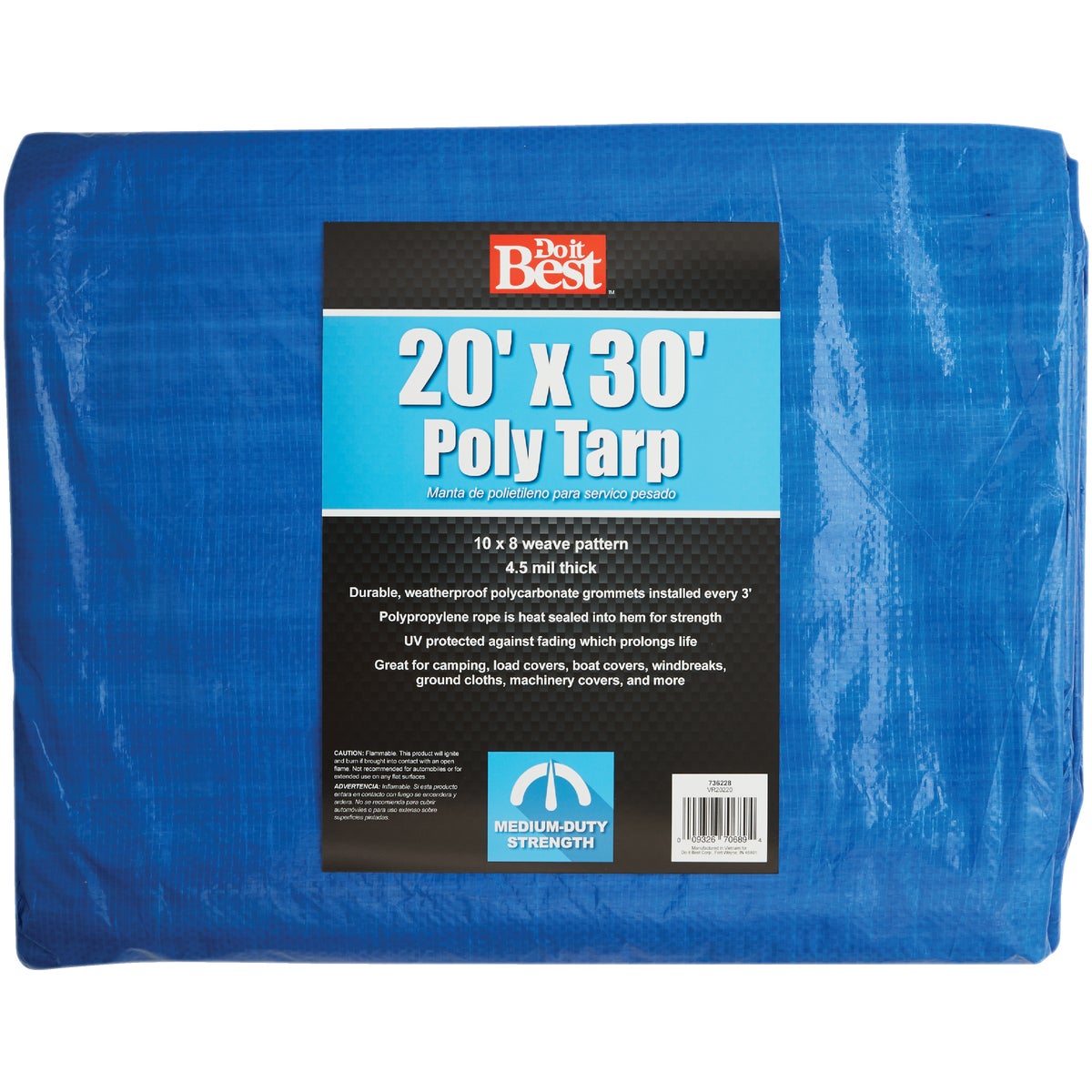 20X30 BLUE MED DUTY TARP - 736228 by Do it Best