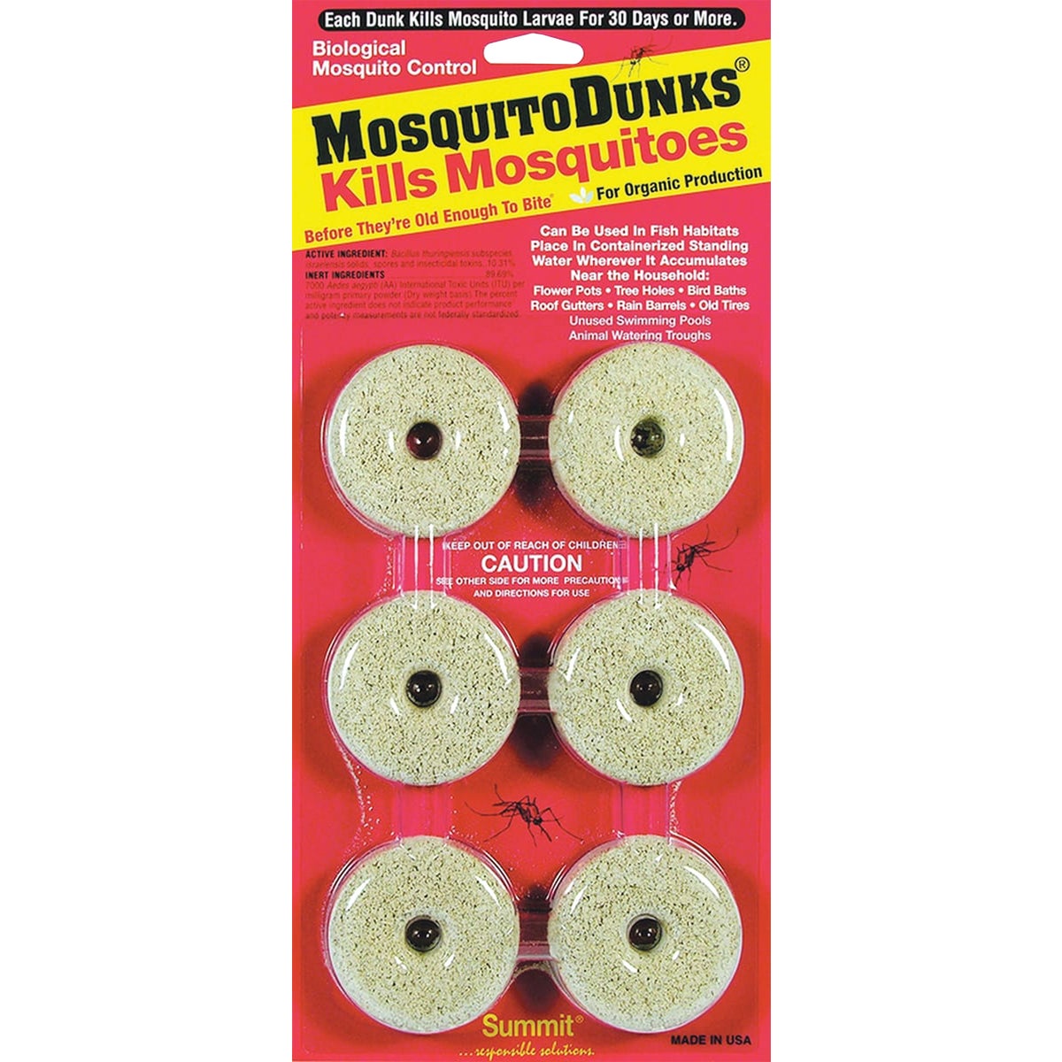 6PK MOSQUITO DUNKS - 110-12 by Summit Chemical Co