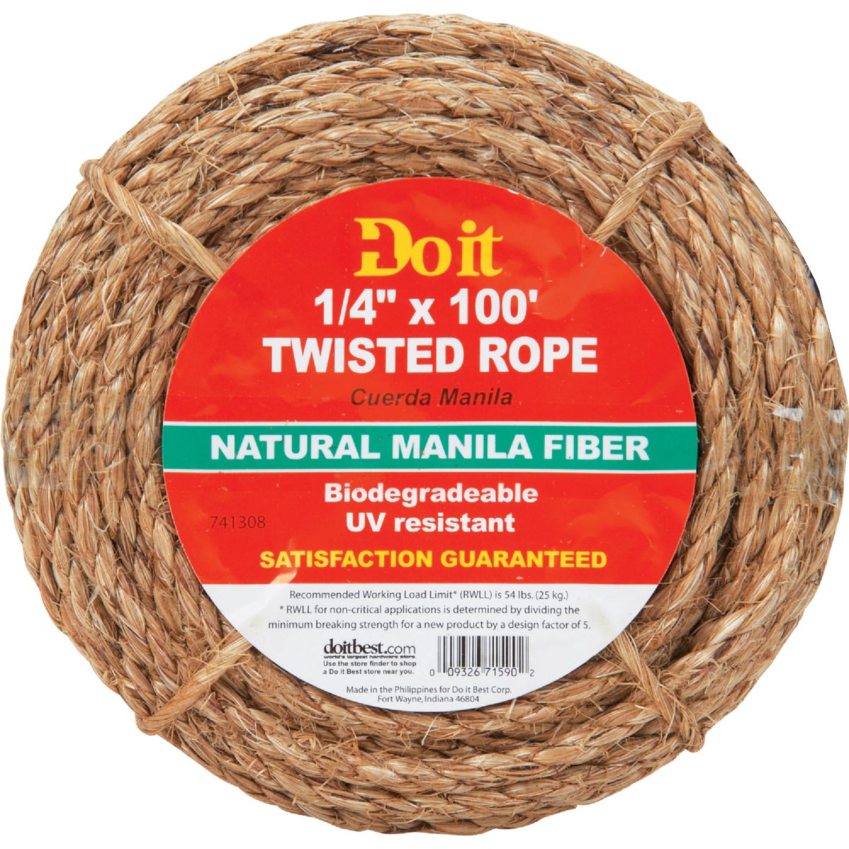 1/4"X100' MANILA ROPE - 741308 by Do it Best
