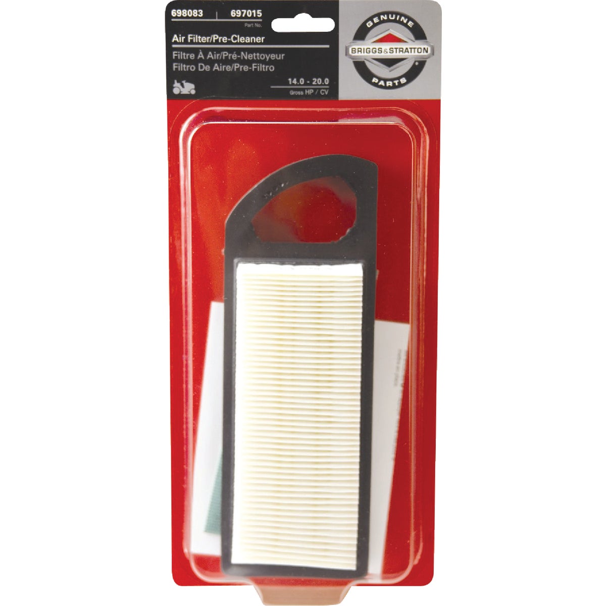 AIR FILTER - 5077K by Centrl Pwr Sys/brigg