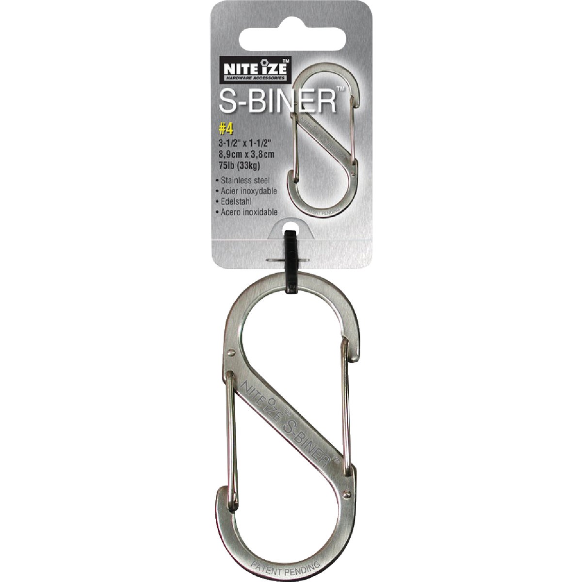 STAINLESS SIZE 2 S-BINER - SB2-03-11 by Nite Ize   Rcp