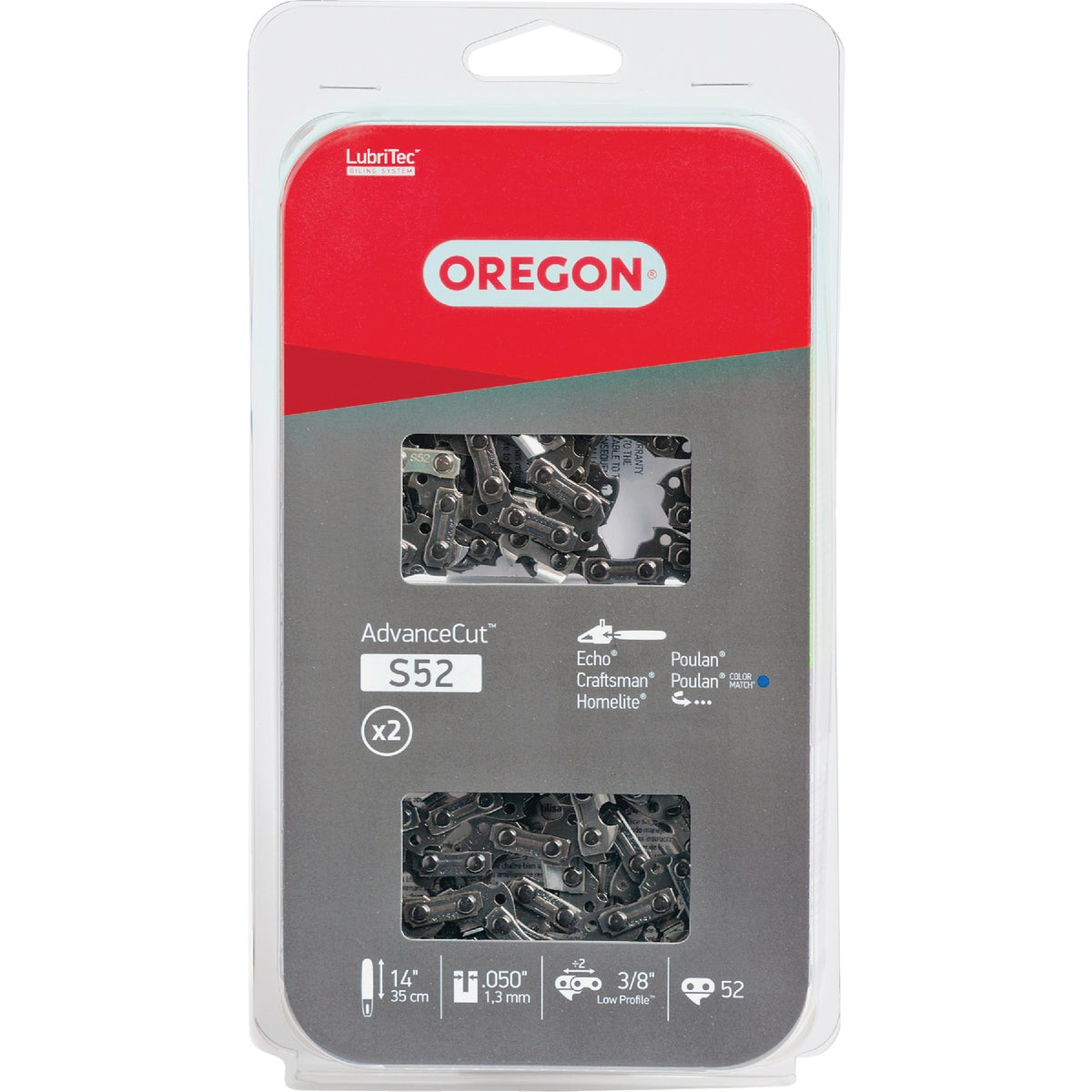 2PK 14" REPL SAW CHAIN - S52T by Oregon Cutting Systm