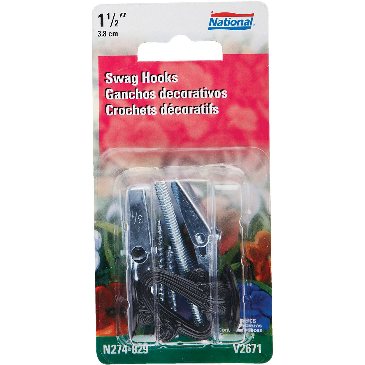 HOOK SWAG BLACK - 274-829 by National Mfg Co